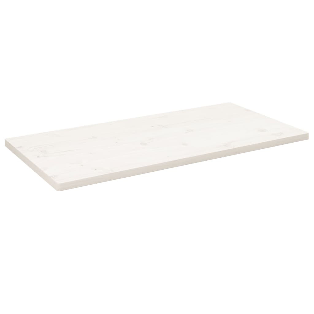 Tafelblad Rechthoekig 110X60X2,5 Cm Massief Grenenhout Wit