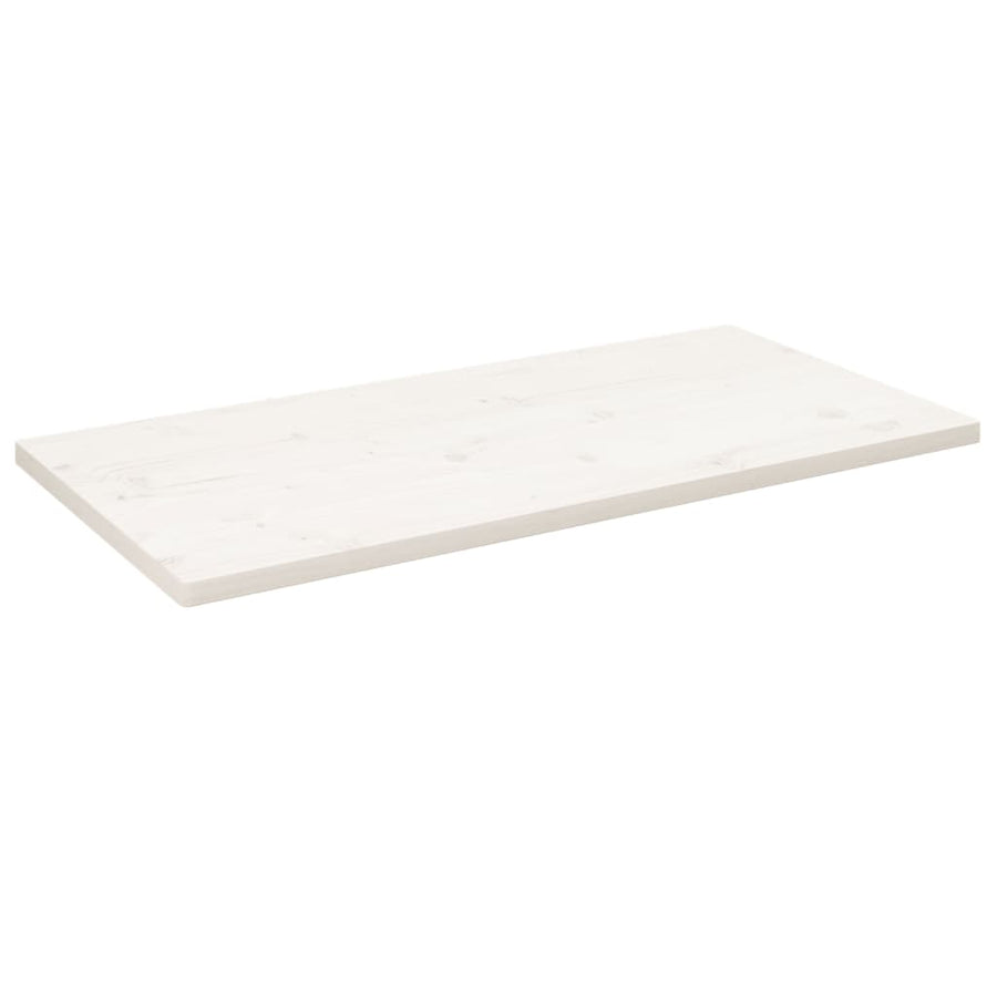 Tafelblad Rechthoekig 110X60X2,5 Cm Massief Grenenhout Wit