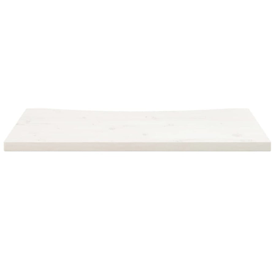 Bureaublad 80X40X2,5 Cm Massief Grenenhout Wit