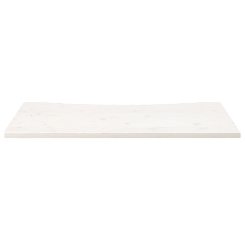 Bureaublad 100X50X2,5 Cm Massief Grenenhout Wit