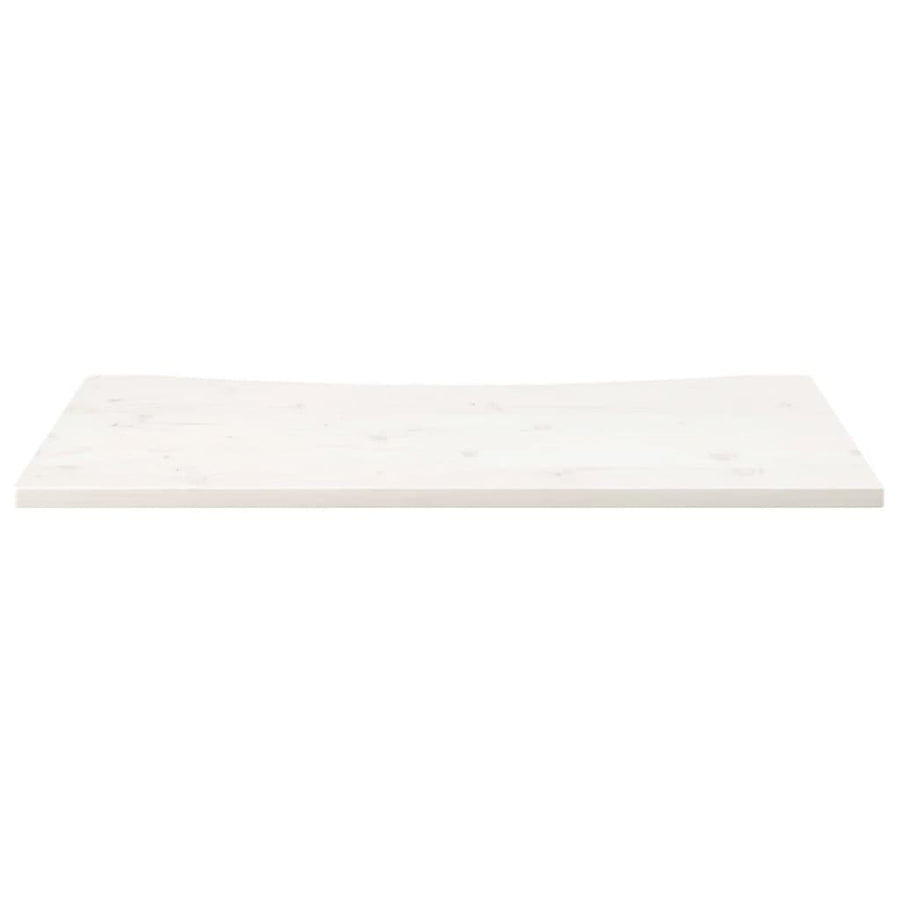Bureaublad 100X50X2,5 Cm Massief Grenenhout Wit