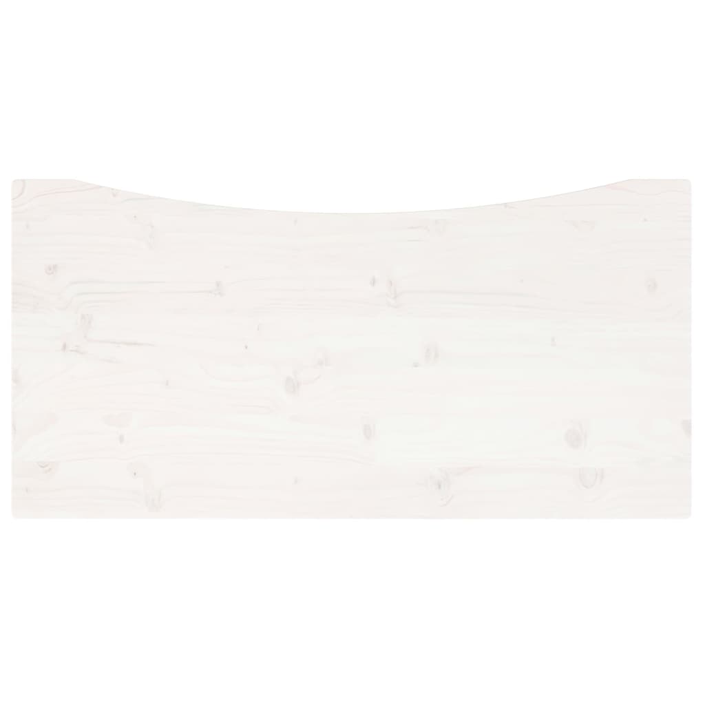 Bureaublad 100X50X2,5 Cm Massief Grenenhout Wit