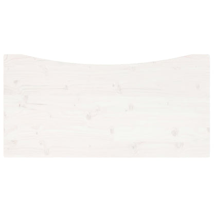 Bureaublad 100X50X2,5 Cm Massief Grenenhout Wit