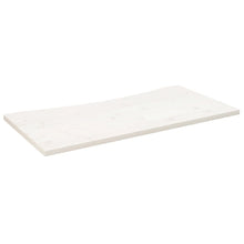 Bureaublad 110X55X2,5 Cm Massief Grenenhout Wit