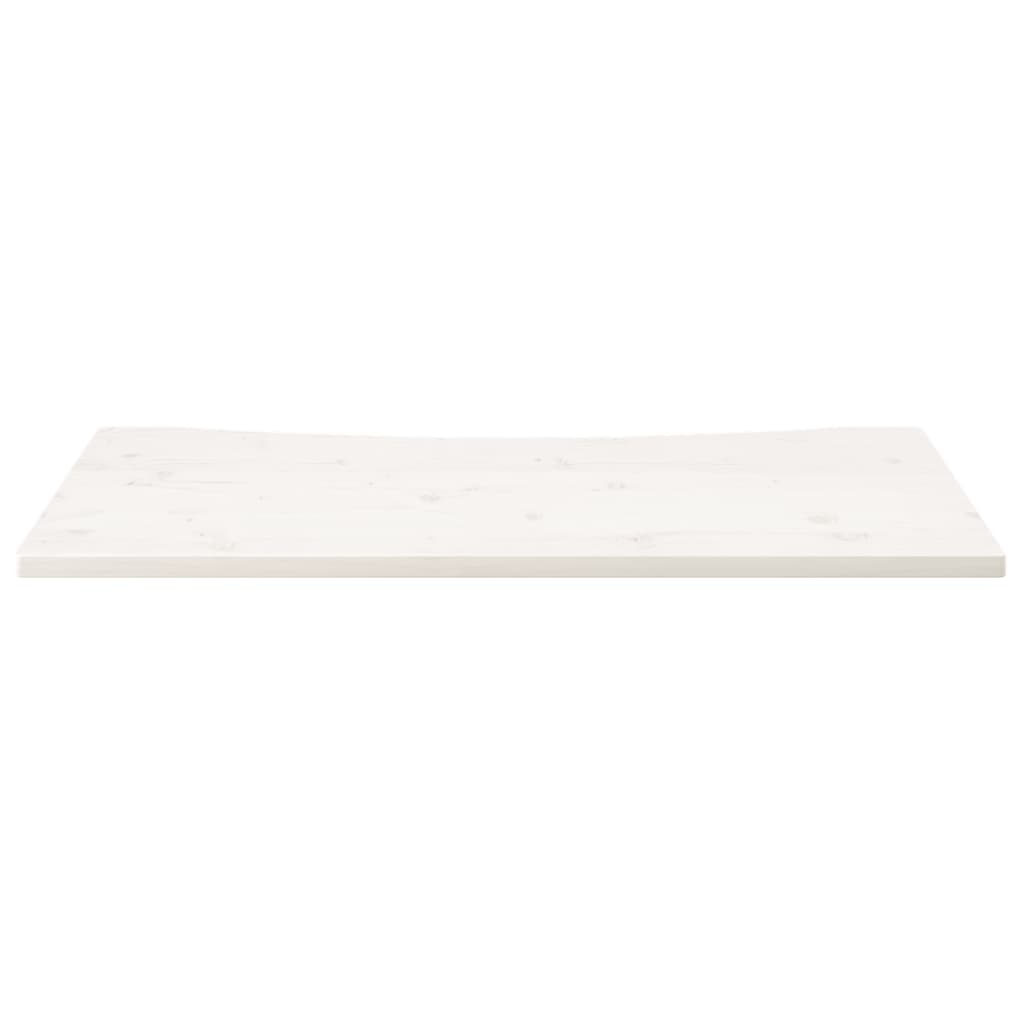 Bureaublad 110X55X2,5 Cm Massief Grenenhout Wit