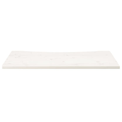 Bureaublad 110X55X2,5 Cm Massief Grenenhout Wit