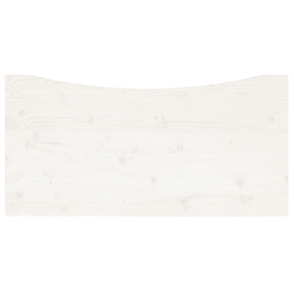 Bureaublad 110X55X2,5 Cm Massief Grenenhout Wit