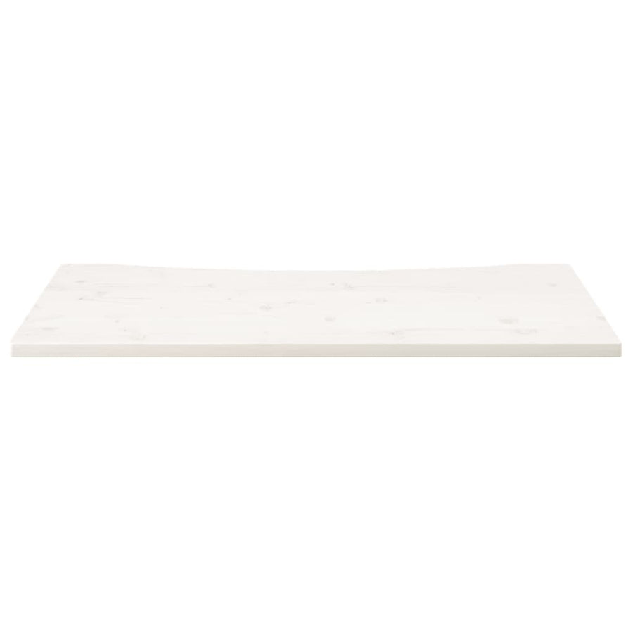 Bureaublad 110X60X2,5 Cm Massief Grenenhout Wit