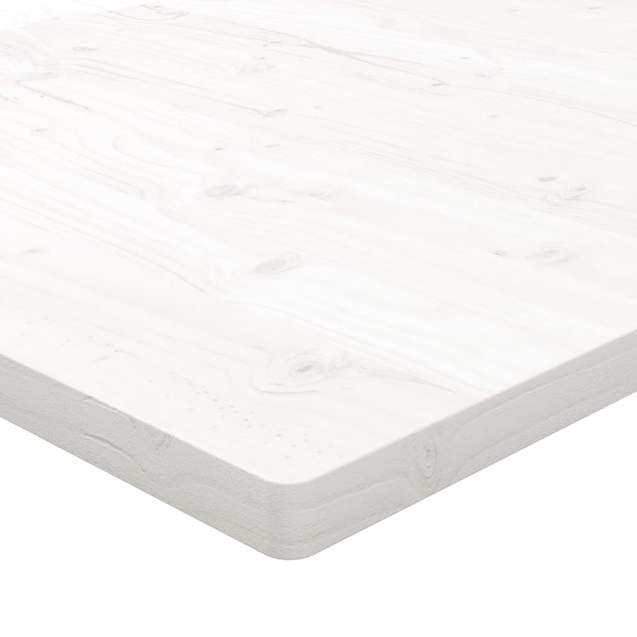 Bureaublad 110X60X2,5 Cm Massief Grenenhout Wit