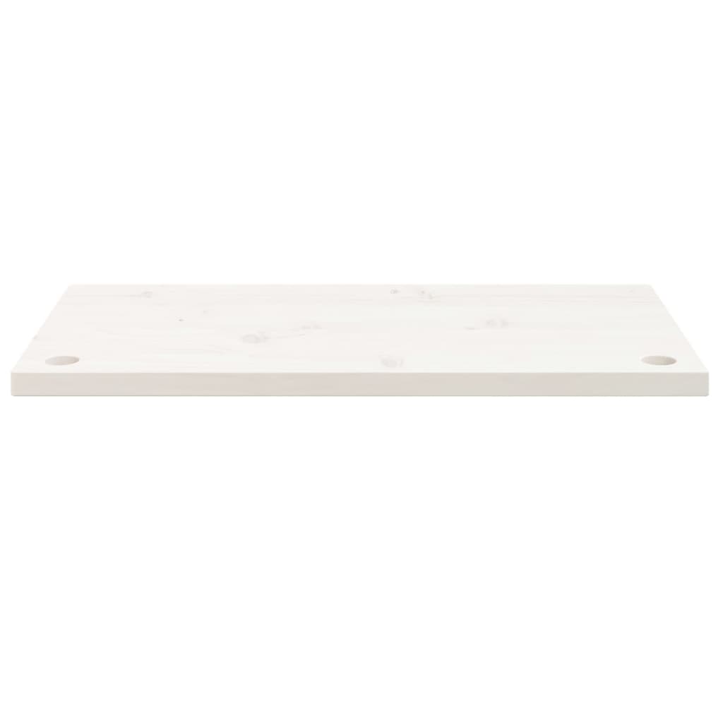 Bureaublad 80X40X2,5 Cm Massief Grenenhout 80 x 40 x 2.5 cm Wit