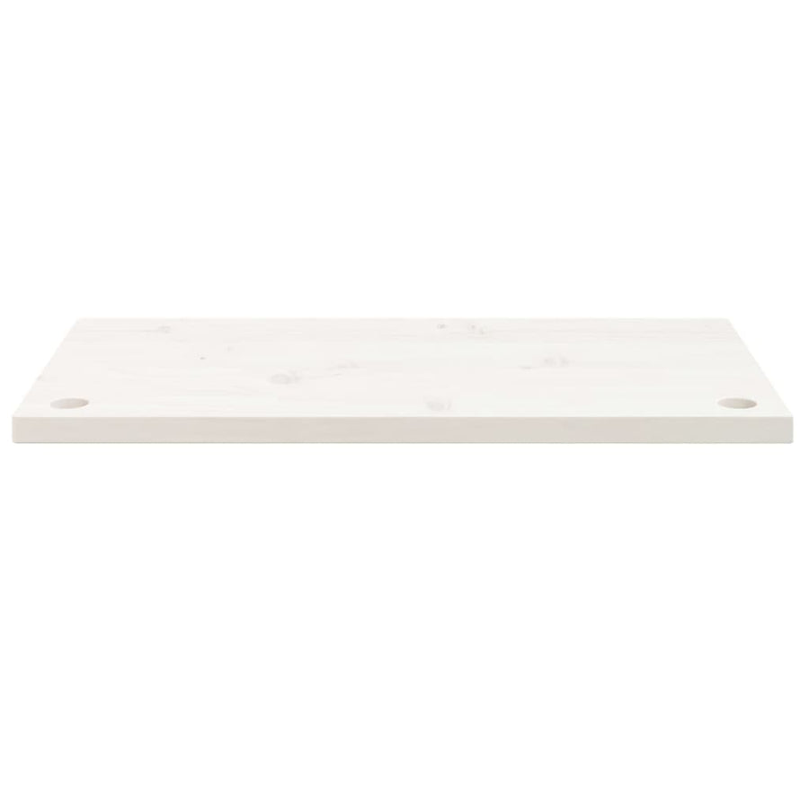 Bureaublad 80X40X2,5 Cm Massief Grenenhout 80 x 40 x 2.5 cm Wit