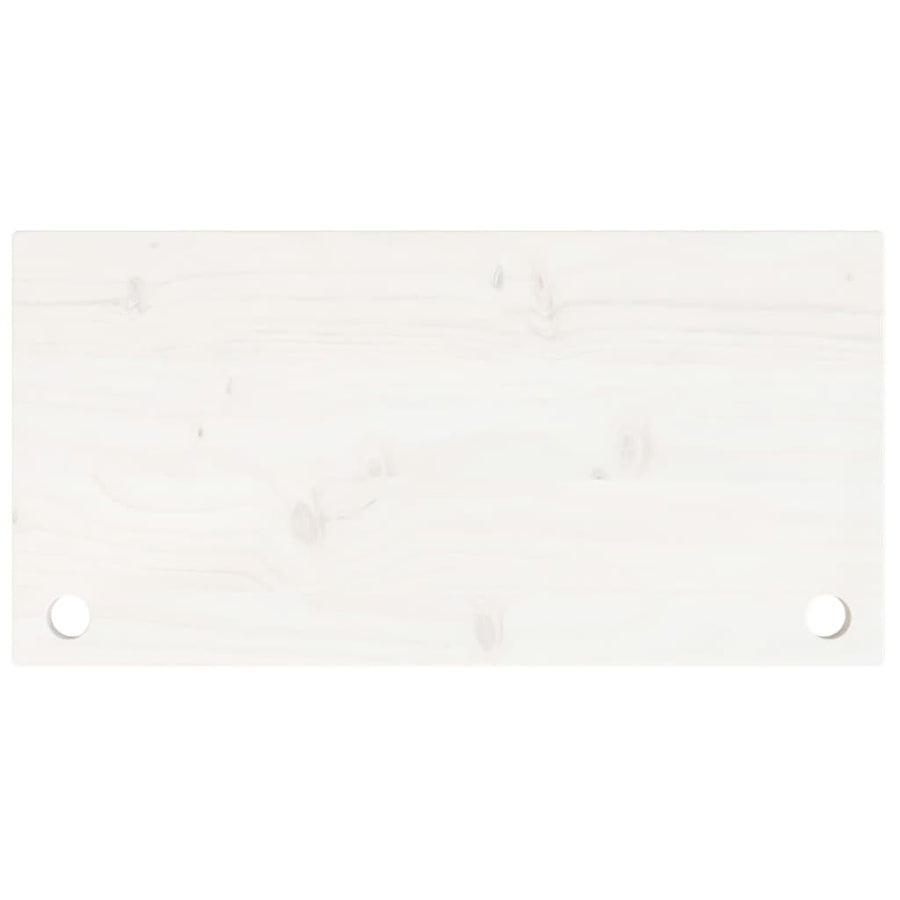 Bureaublad 80X40X2,5 Cm Massief Grenenhout 80 x 40 x 2.5 cm Wit