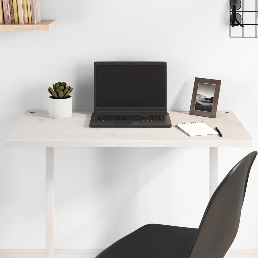 Bureaublad 80X40X2,5 Cm Massief Grenenhout 80 x 40 x 2.5 cm Wit