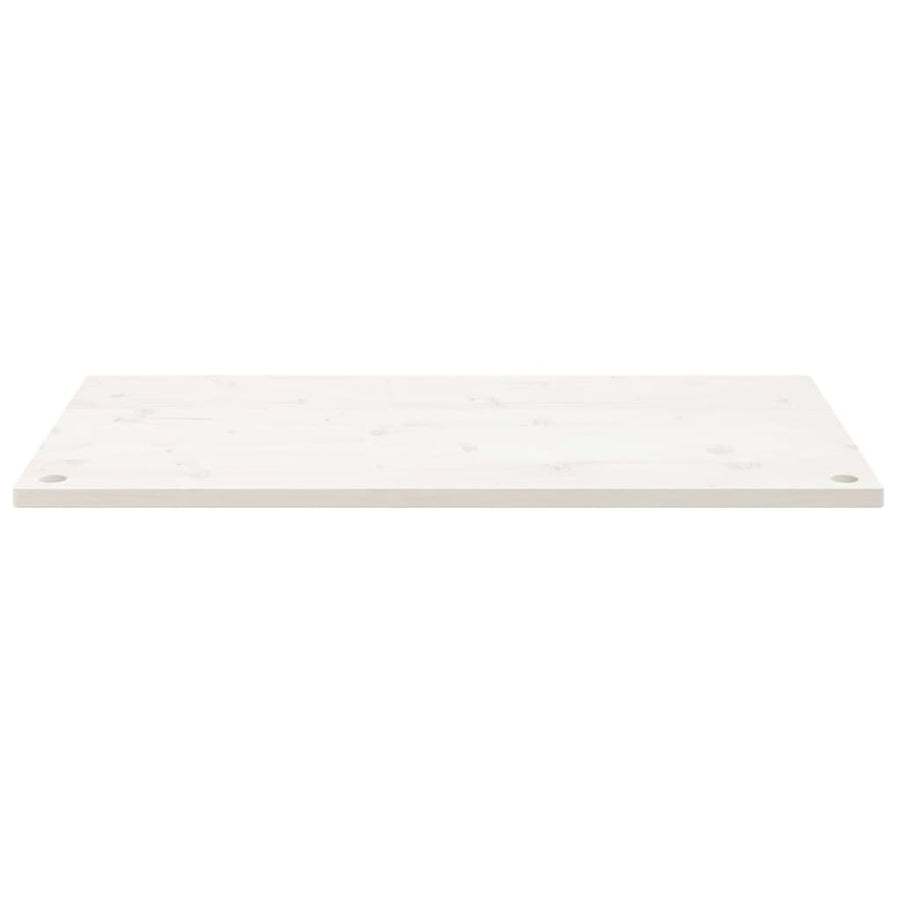 Bureaublad 100X50X2,5 Cm Massief Grenenhout Wit