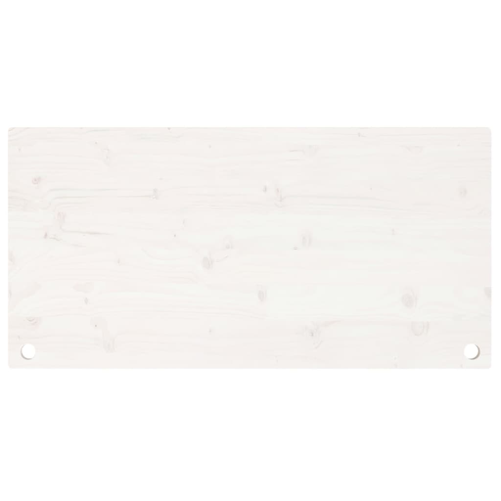 Bureaublad 100X50X2,5 Cm Massief Grenenhout Wit