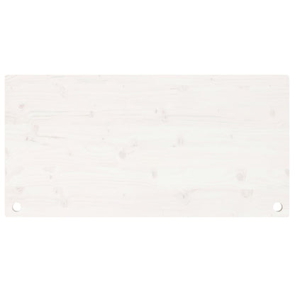 Bureaublad 100X50X2,5 Cm Massief Grenenhout Wit