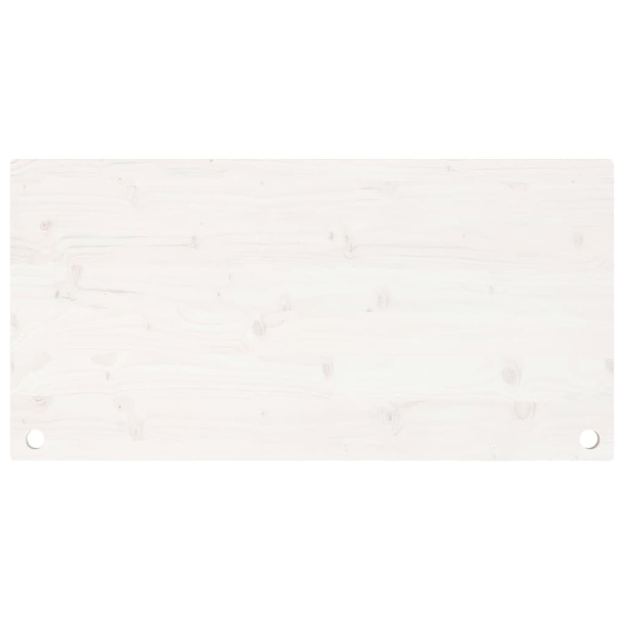Bureaublad 100X50X2,5 Cm Massief Grenenhout Wit