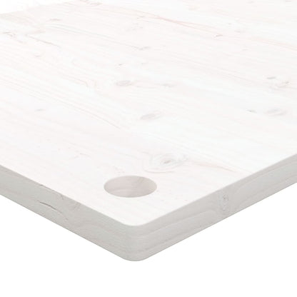Bureaublad 100X50X2,5 Cm Massief Grenenhout Wit