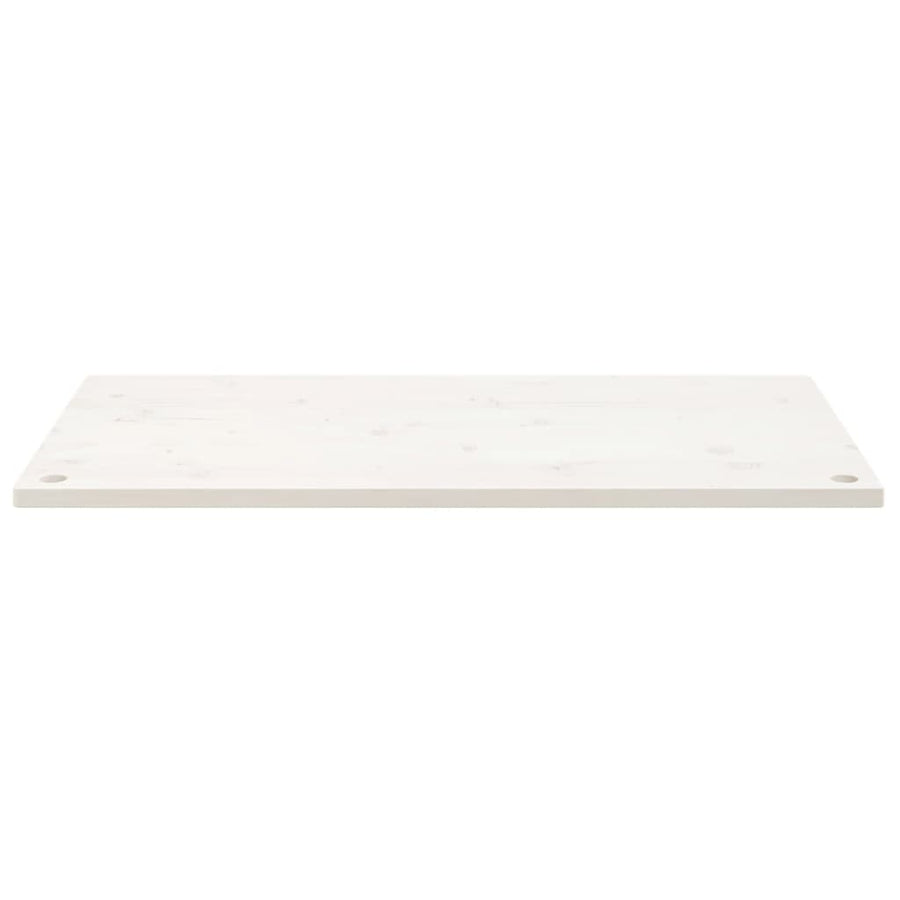 Bureaublad 110X55X2,5 Cm Massief Grenenhout Wit