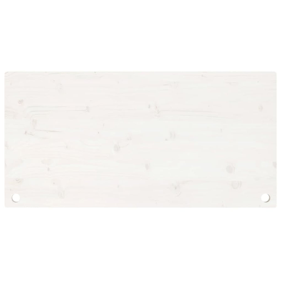 Bureaublad 110X55X2,5 Cm Massief Grenenhout Wit