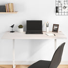 Bureaublad 110x55 cm massief grenenhout wit