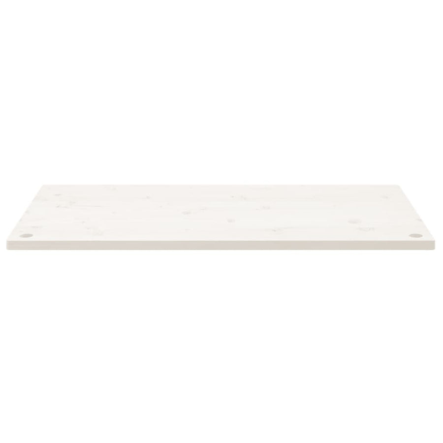 Bureaublad 100X60X2,5 Cm Massief Grenenhout Wit