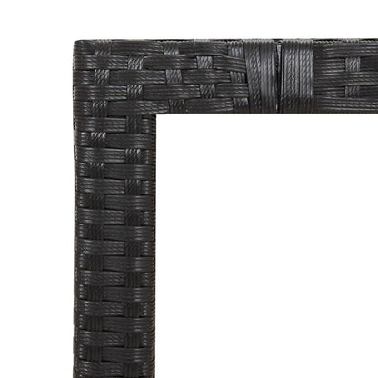 5-Delige Tuinset Met Kussens Poly Rattan Zwart 90 cm tafellengte