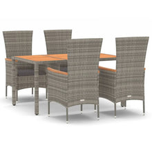 5-Delige Tuinset Met Kussens Poly Rattan Grijs 1