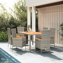 7-Delige Tuinset Met Kussens Poly Rattan Grijs 1