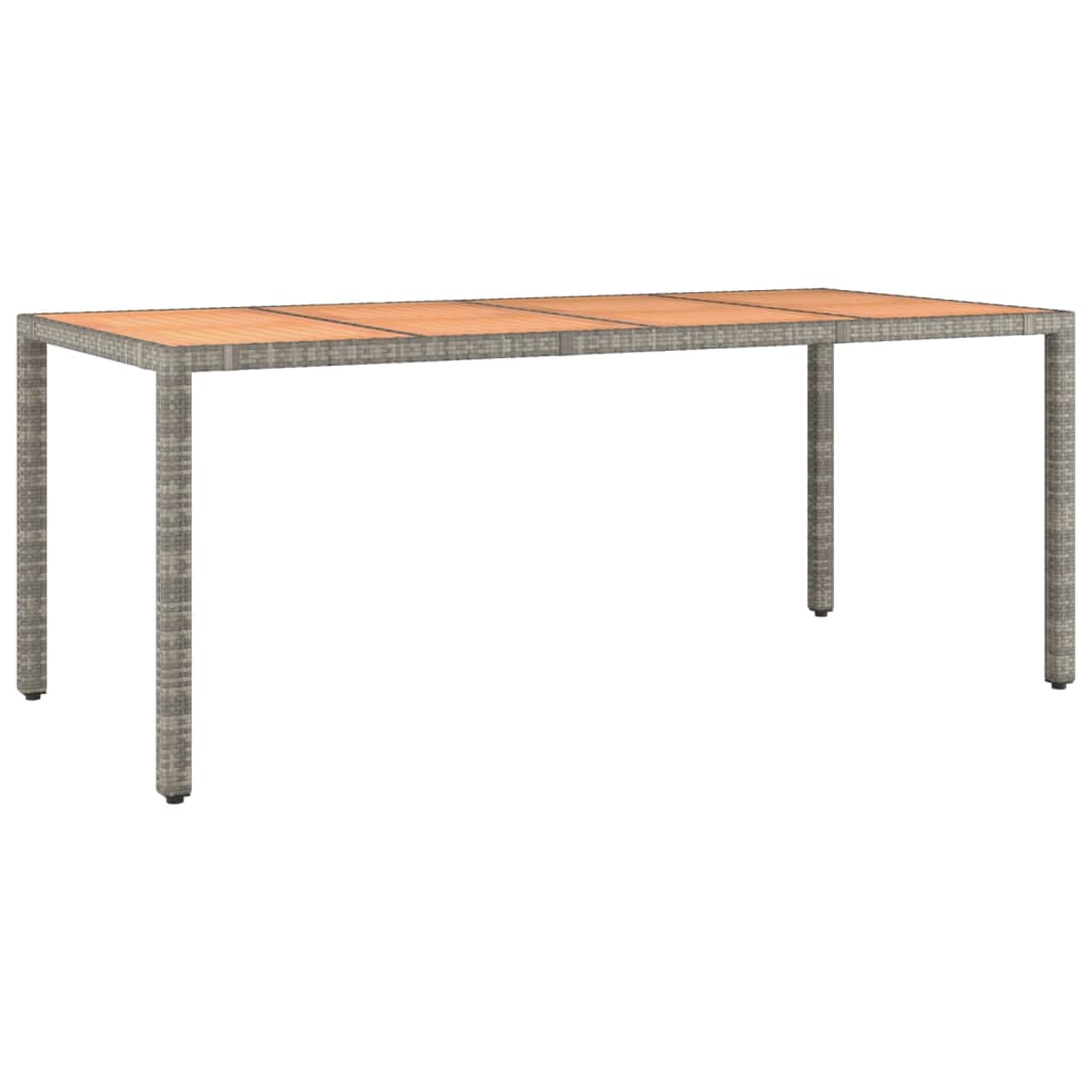 9-Delige Tuinset Met Kussens Poly Rattan Grijs 8 190 cm tafellengte