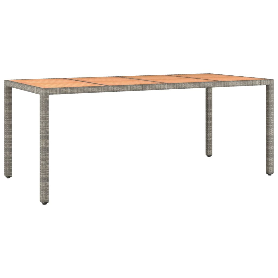 9-Delige Tuinset Met Kussens Poly Rattan Grijs 8 190 cm tafellengte