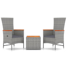 Loungeset Poly Rattan En Massief Acaciahout Grijs 3