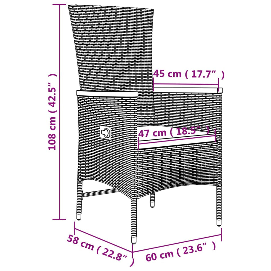 Loungeset Poly Rattan En Massief Acaciahout Grijs 3