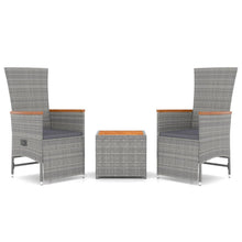 Loungeset Poly Rattan En Massief Acaciahout Grijs 3