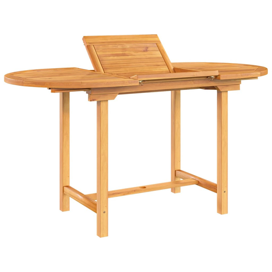 Tuintafel verlengbaar 0- massief teakhout 160 x 80 x 75 cm ovaal