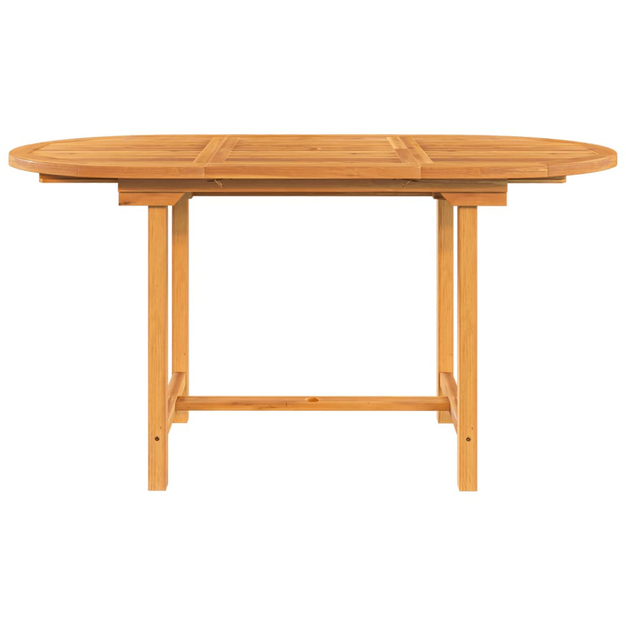 Tuintafel verlengbaar 0- massief teakhout 160 x 80 x 75 cm ovaal