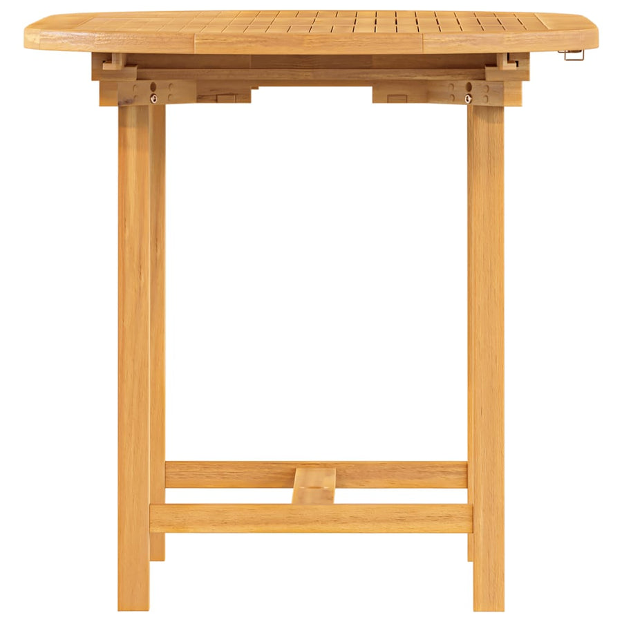 Tuintafel verlengbaar 0- massief teakhout 160 x 80 x 75 cm ovaal