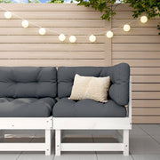 Corner sofa with cushions solid pine wood