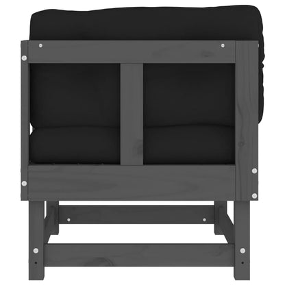 Hoekbanken 2 St Met Kussens Massief Grenenhout Grijs Grijs grenenhout 2x hoek