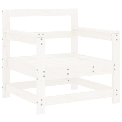 Tuinstoelen Met Kussens 2 St Massief Grenenhout Wit Wit grenenhout amchair