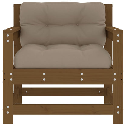 Tuinstoelen 2 St Met Kussens Massief Grenenhout Honingbruin Honingbruin grenenhout amchair