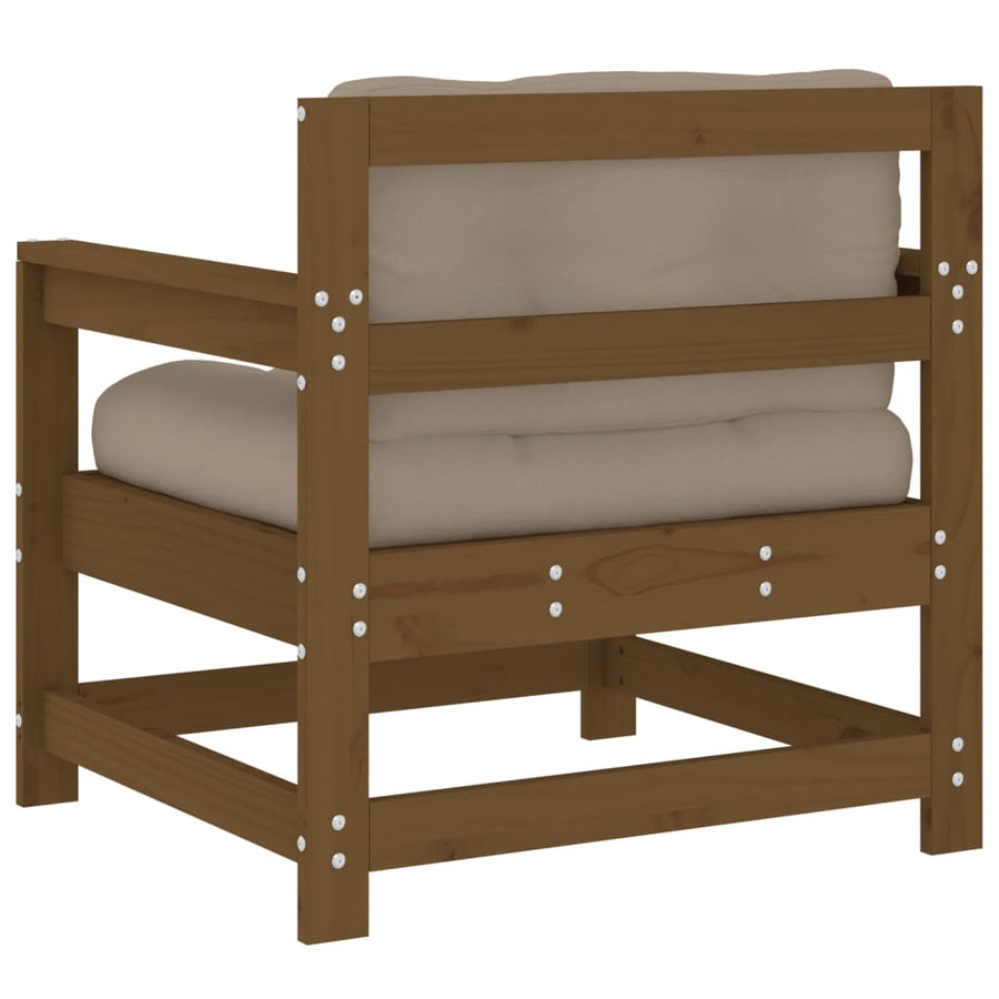 Tuinstoelen 2 St Met Kussens Massief Grenenhout Honingbruin Honingbruin grenenhout amchair