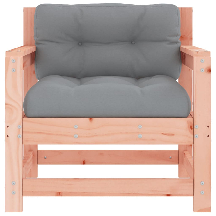 Tuinstoelen 2 St Met Kussens Massief Douglashout Natuurlijk douglashout amchair