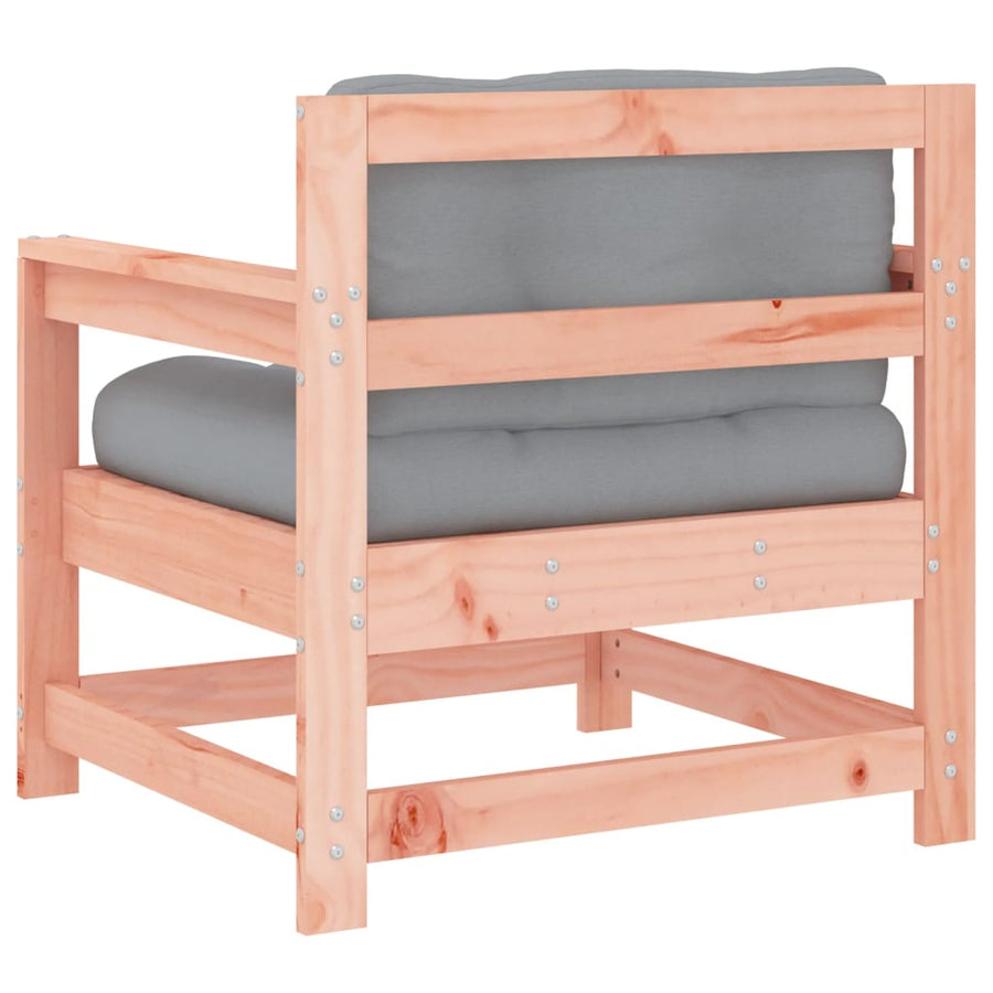 Tuinstoelen 2 St Met Kussens Massief Douglashout Natuurlijk douglashout amchair