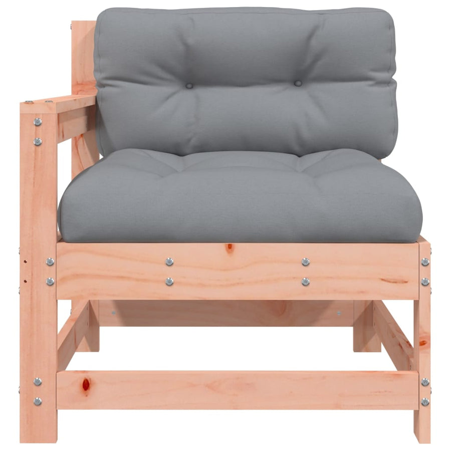 Tuinstoelen 2 St Met Kussens Massief Douglashout Natuurlijk douglashout Tweezitsbank