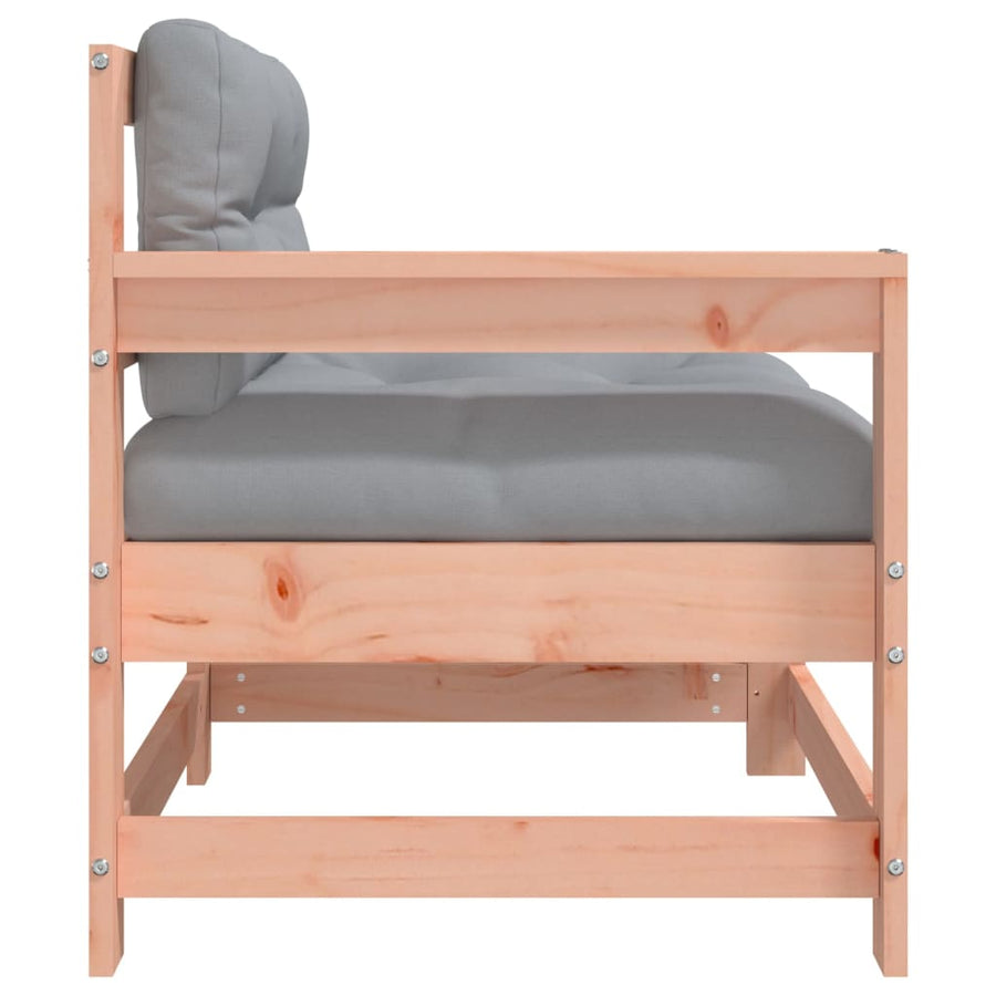 Tuinstoelen 2 St Met Kussens Massief Douglashout Natuurlijk douglashout Tweezitsbank
