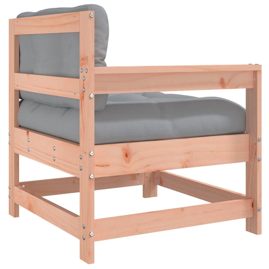 Tuinstoelen 2 St Met Kussens Massief Douglashout Natuurlijk douglashout Tweezitsbank