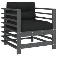 Tuinen 2 St Met Kussens Massief Grenenhout Grijs Grijs grenenhout Stoel