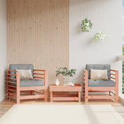 Tuinstoelen 2 st douglashout met kussens