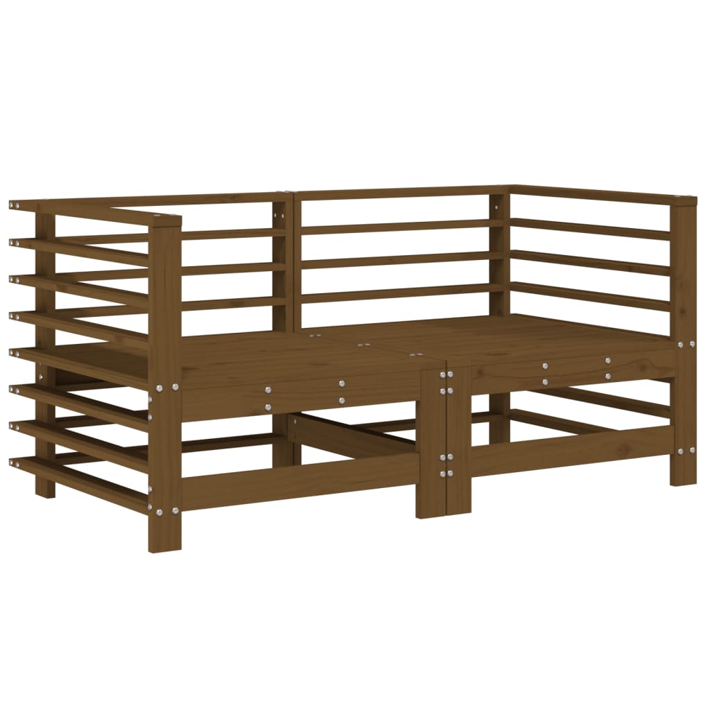 Hoekbanken 2 St Met Kussens Massief Grenenhout Honingbruin Honingbruin grenenhout 2x hoek